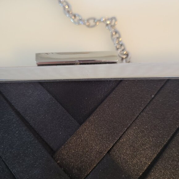 Inc International Concepts Kelsie Clutch Black Silver - Picture 3 of 7